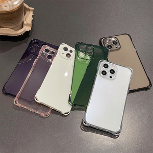 Funda de teléfono transparente ultrafina anticaída de cuatro esquinas para iPhone 15 14 <span class=keywords><strong>13</strong></span> 12 11 Pro Max Tpu funda protectora suave - Product Image 2