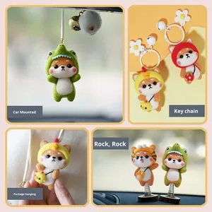 Kit de Material para Manualidades de Fieltro de Lana Clásico de <span class=keywords><strong>Shiba</strong></span> <span class=keywords><strong>Inu</strong></span> 3, Muñeco Hecho a Mano, Llavero, Adorno Colgante para Coche, Venta al por Mayor en China - Product Image 2