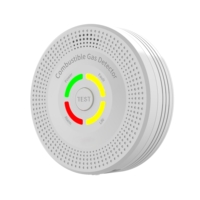 Detector de Gas Metano Montado en Pared con Alarma Sonora y Luminosa, Detector de Fugas de Gas Combustible CH4 a Batería
