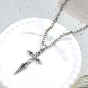 Collier Fate Stay Night, collier avec pendentif croix Fate Zero Saber <span class=keywords><strong>Emiya</strong></span> pour femmes et hommes, accessoires, bijoux manga, cadeau - Product Image 3