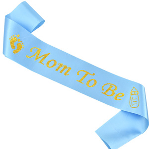 Banda <span class=keywords><strong>de</strong></span> Satén con Letras Brillantes para Futura Mamá, Pie <span class=keywords><strong>de</strong></span> Bebé, Día <span class=keywords><strong>de</strong></span> San Valentín, Baby Shower, Revelación <span class=keywords><strong>de</strong></span> Género, Decoración para Fiestas en Interiores/Exteriores - Product Image 1