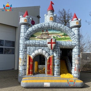 Nuevo Diseño con Temática de Caballero, Casa Inflable Comercial de PVC Ecológica, Personalizable, con Tobogán, Garantía de 3 Años - Product Image 3