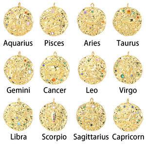 Collar con Colgante de Cobre con Cadena de Bambú y Microincrustaciones de Circonio en Relieve 3D, con Certificado IGI, Elemento de Carta del Tarot de Constelación - Product Image 2