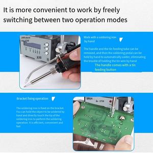 Station de soudage industrielle semi-automatique portative à température constante avec affichage numérique et nouveau pédale de commande pour alimentation en fil - Product Image 6