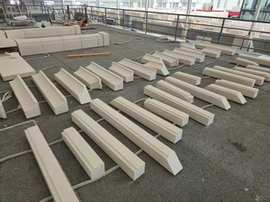 Dalles de pavage en chevrons, briques de pavage, beige, pierre calcaire naturelle, sol de piscine, patio, pavés autobloquants, carrelage de passerelle - Product Image 3