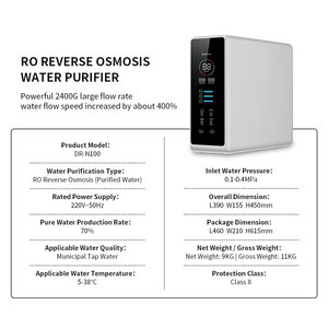 <span class=keywords><strong>Filtre</strong></span> à <span class=keywords><strong>eau</strong></span> sous évier à osmose inverse de qualité supérieure 2400G RO, avec <span class=keywords><strong>robinet</strong></span> à micro-bulles, compatible avec la personnalisation OEM - Product Image 6
