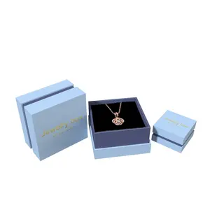Boîte à bijoux avec sac en papier personnalisé ensemble de luxe boucle d'oreille bracelet collier coffret cadeau boîte de bague de montre emballage