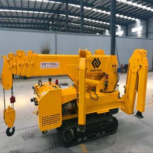 Grúa de araña personalizada Mini 3 Ton 5 Ton 10 Ton Spider Crawler Crane <span class=keywords><strong>EPA</strong></span> EURO5 Spider Crane Precio con cesta de hombre - Product Image 6