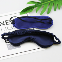 Masque de sommeil personnalisé en tissu satiné blanc super confortable 19x9cm, occultant la lumière, soulagement rapide pour les yeux fatigués, norme européenne