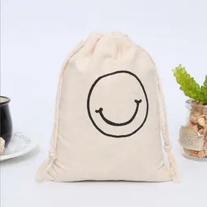 Op Maat Gemaakte Föhn Cadeau Opslag Cosmetica Katoenen Doek Verpakking Trekkoord Kleine Canvas Tas