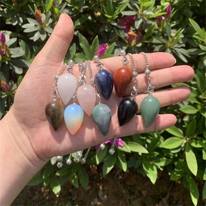 ชุดลูกตุ้มคริสตัลธรรมชาติแบบ7-Chakra สำหรับการทำนายการรักษาการทำสมาธิจากเรกิ OEM/ODM งานฝีมือหินกึ่งมีค่า - Product Image 1