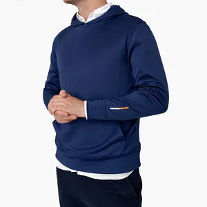 Custom High Quality Quick Dry Mens Golf Pullover Cotton Polyester Spandex Hoodie Lightweight Athletic Fitness Golf Hoodies
