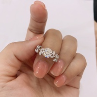 Bague de fiançailles en argent pur S925 avec moissanite couleur D, testeur de diamant VVS1, conçue par Ye Tengzhi pour les bijoux de mariage féminins