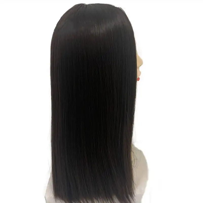 ZP Hot sale Medium Length Women Human Hair Lace Real Remy Virgin Natural brazilian hair wigs