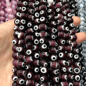 Vente en gros Ojos <span class=keywords><strong>Turcos</strong></span> 4 6 8 10mm rond turc yeux perles verre coloré mauvais perles oeil pour bijoux Bracelet collier fabrication - Product Image 6