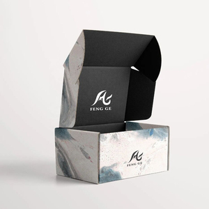 Wholesale Luxury Watercolor Decorated Cartons Custom Logo High Quality Post Box Packaging Cartons