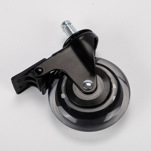 <span class=keywords><strong>VIMA</strong></span> 2 pulgadas 2,5 pulgadas 3 pulgadas azul silla de oficina giratoria ruedas de freno roscado ruedas de vástago de bloqueo de PU transparente - Product Image 5