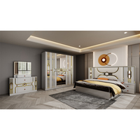 Neues Design Modernes Komplettes Kingsize-Schlafzimmer Doppelbett-Sets Holzrahmen Großhandel Günstige Luxuriöse Türkische Schlafzimmermöbel-Garnitur