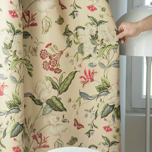 Rideaux imprimés botaniques style <span class=keywords><strong>jardin</strong></span> anglais, papillons et fleurs, voilages filtrants la lumière pour salon et chambre, vente en gros au mètre en rouleau - Product Image 2