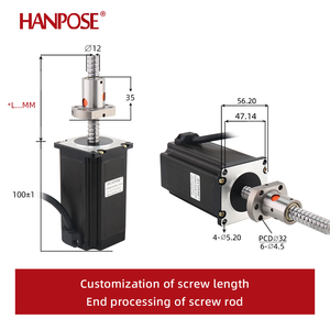 Hanpose Sfu1204 57 moteur à vis à billes boîte de vitesses moteur pas à pas 23hs10028 moteur pas à pas <span class=keywords><strong>Kit</strong></span> de commande numérique par ordinateur pour imprimante 3d Nema23 - Product Image 2