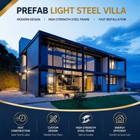 Maison à ossature métallique, maison préfabriquée de luxe avec système mural à haute efficacité énergétique et installation rapide pour les communautés résidentielles