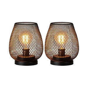 Iron Art Modern LED Atmosphere <b>Light</b> Wireless Battery-Powered Night <b>Light</b> for Office <b>Bedside</b> Balcony Garden Decoration Metal - Product Image 1