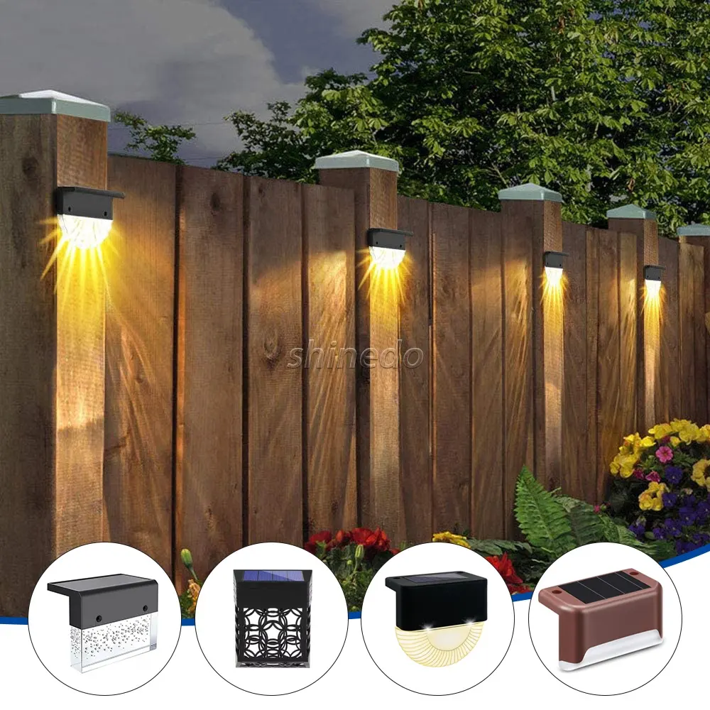 Waterproof Warm White Solar Deck Led For Yard Pathway Stair Fence, mini solar fence light