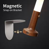 Lampe LED magnétique 2-en-1 en bois, à poser sur table et à fixer au mur, avec gradation progressive, rechargeable, veilleuse à commande tactile, portable, décoration d'intérieur