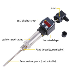 Transmetteur de température industriel 4~20MA haute température, transducteur de température intégré Pt100 - Product Image 3