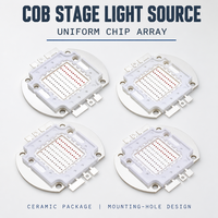 Composant de source lumineuse multibande à puce LED COB IR 620nm Rouge 650nm Rouge 1070nm IR 100W 2x700mA 58-64V sur substrat en cuivre