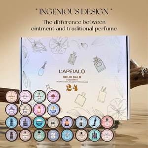 Set de 24 Bálsamos Sólidos con Aromas de Orquídea y Clavo, Fragancia Ligera y Duradera, Portátil para Salidas Diarias, Regalo Festivo, Colores Vivos - Product Image 3