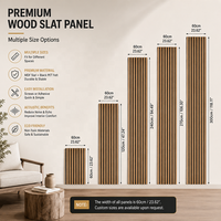 Panel Dinding Akustik Berbahan Kayu Veneer, Penyerap Suara, MDF PET, Panel Dekoratif Interior untuk Dinding dan Plafon Rumah, Kantor, Hotel