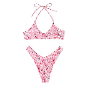ชุดว่ายน้ำผู้หญิงแบบสั่งทำขายส่ง ลายพิมพ์เฉพาะตัว คอวี เซ็กซี่ ทรงบราซิลเลียน ไมโครไตรแองเกิล บิกินี่ไซส์ใหญ่พิเศษ - Product Image 1