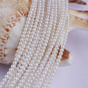 Perlas Blancas Naturales de Agua Dulce al por Mayor, 2.5-3mm, Forma de Metro, Semiterminadas, para Collares, Pulseras y Joyería DIY - Product Image 1