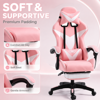 Chaise de gaming industrielle AOR avec dossier en cuir, base pivotante, roulettes entièrement noires de 50 mm, vérin pneumatique de 100 mm de 2e niveau, vente en gros usine