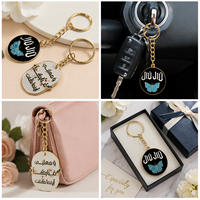 Gantungan Kunci Logam Bentuk Kustom Logo Personal Enamel Lunak Premium Gantungan Kunci Kupu-kupu Emas untuk Hadiah Promosi