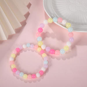 Cuentas acrílicas de Color gelatina DIY agujero recto materiales hechos a mano joyería cuentas sueltas para pulsera accesorios de cadena de teléfono móvil - Product Image 2