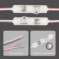 Module LED étanche 12V haute luminosité, module d'injection à 3 LED avec lentille 160 degrés pour caisson lumineux extérieur et lettres lumineuses