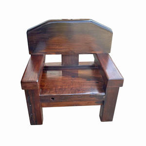 Fauteuil <span class=keywords><strong>en</strong></span> <span class=keywords><strong>bois</strong></span> massif de style ancien avec jointure à mortaise et tenon, mobilier de salon pour petit appartement - Product Image 3