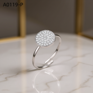 Amy Amy Fashion <b>Ring</b> <b>925</b> <b>Silver</b> Pave Setting Cocktail <b>Ring</b> For Women Everyday Wear Trendy Jewelry - Product Image 2