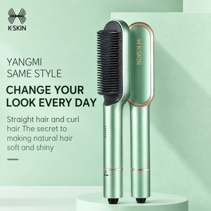 Brosse lissante professionnelle la plus vendue, avec dents de peigne brevetées 200 ℃   Brosses à cheveux électriques chauffantes pour coiffage à température maximale - Product Image 1