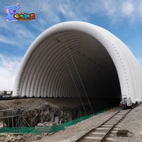 Abri de chantier gonflable sur mesure de grande taille, tente de travail temporaire à travée libre pour projets d'ingénierie civile