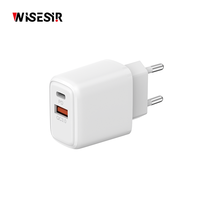 Chargeur mural rapide WISESIR OEM 20W PD Type C avec broche pliable pour smartphones iPhone et Android