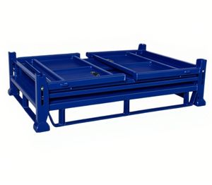 AOCHEN-Boîte à Palettes en Métal Pliable de Taille Diverses, <span class=keywords><strong>Cage</strong></span> de Stockage Pliable pour Entreposage, Boîte en Métal - Product Image 4