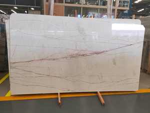 Losas de Mármol Blanco Translúcido Italiano, Ónix Blanco, <span class=keywords><strong>Piedra</strong></span> Ónix Blanco, Mármol Azúcar Afyon con Vetas Rojo-Marrones - Product Image 2