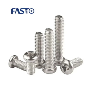 สกรูแบบหัวกลมสำหรับครอสไดรฟ์แบบเรียบสกรู M3-M20เครื่องจักร - Product Image 2