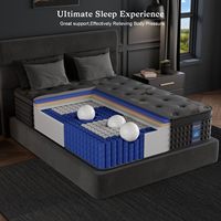 Matelas orthopédique européen de luxe pour hôtel hypoallergénique Matelas dans une boîte Matelas hybride hybride à ressort en mousse à mémoire de forme en gel de haute qualité