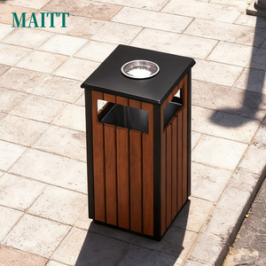 Poubelles de recyclage extérieures personnalisées pour parcs, communautés résidentielles et autres propriétés ; fabriquées en bois ; adaptées à la fois aux particuliers et aux collectivités. - Product Image 3