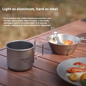 Best-seller Batterie de cuisine d'extérieur en titane pur résistante à la moisissure et antibactérienne Batterie de cuisine pliable pour le stockage et le camping - Product Image 4