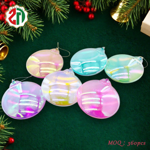 Nueva Bola de disco de <span class=keywords><strong>Navidad</strong></span> iridiscente de estilo colorido hecha <span class=keywords><strong>a</strong></span> <span class=keywords><strong>mano</strong></span> con adornos colgantes de reflejo deslumbrante decoración de fiesta colgante de <span class=keywords><strong>Navidad</strong></span> - Product Image 2